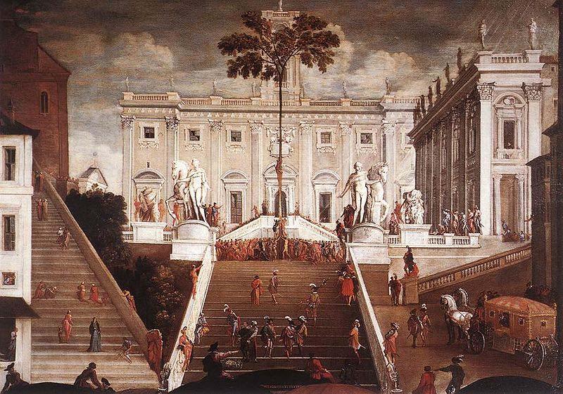 Agostino Tassi Competition on the Capitoline Hill oil painting image